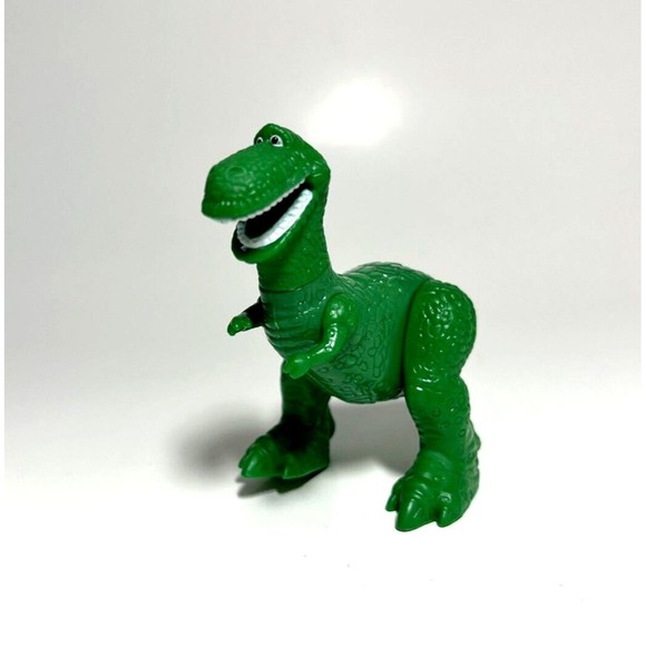 Disney Pixar Toy Story Rex Action Figure 2010 Mattel 3.5" Dinosaur Cake Topper - Picture 1 of 11